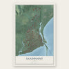 Sandpoint, Idaho map print, the full design