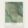Spencer, Nebraska map print, the full design
