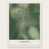 Coolidge, Georgia map print, the full design