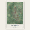 Pittsburg, Kansas map print, the full design