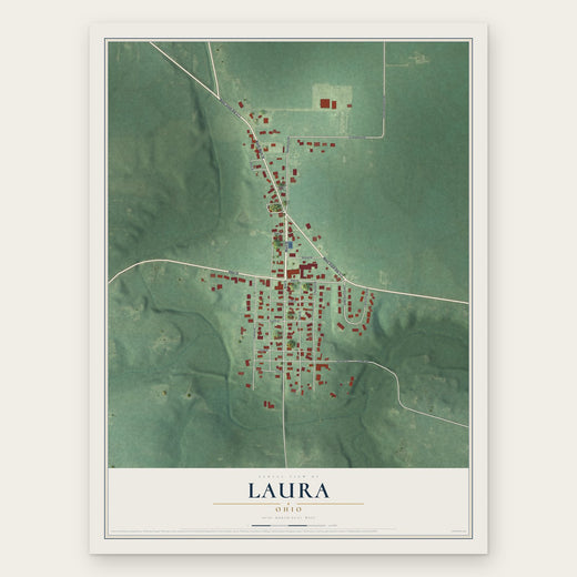 Laura, Ohio map print, the full design