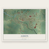Albion, Pennsylvania map print, the full design