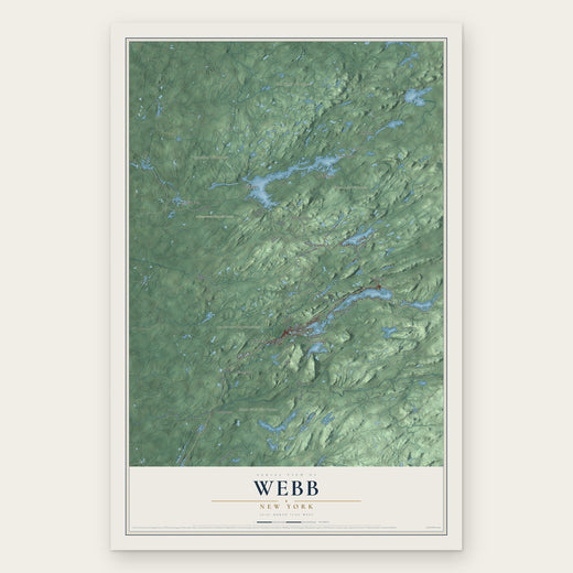 Webb, New York map print, the full design