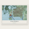 Pascagoula, Mississippi map print, the full design