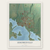 Jeromesville, Ohio map print, the full design