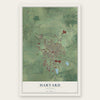 Harvard, Illinois map print, the full design