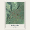 Wurtsboro, New York map print, the full design