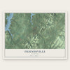 Friendsville, Tennessee map print, the full design