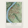 Star City, West Virginia map print, the full design