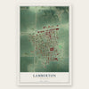 Lamberton, Minnesota map print, the full design