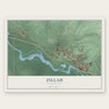 Zillah, Washington map print, the full design