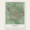 Lakeside, Virginia map print, the full design