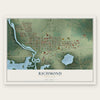Richmond, Minnesota map print, the full design
