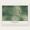 Bellville, Georgia map print, the full design