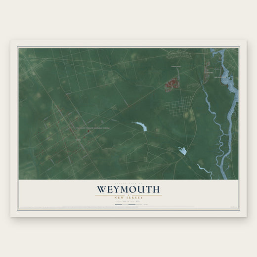 Weymouth, New Jersey map print, the full design