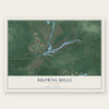 Browns Mills, New Jersey map print, the full design
