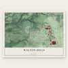 Walton Hills, Ohio map print, the full design
