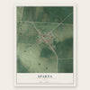 Sparta, Ohio map print, the full design