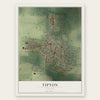Tipton, Missouri map print, the full design