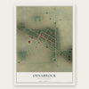 Osnabrock, North Dakota map print, the full design
