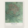 Pukalani, Hawaii map print, the full design