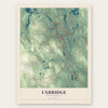 Uxbridge, Massachusetts map print, the full design