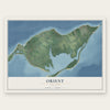 Orient, New York map print, the full design
