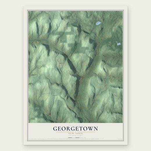 Georgetown, New York map print, the full design