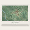 Meadville, Mississippi map print, the full design