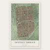 Gentilly Terrace, Louisiana map print, the full design
