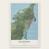 Rockport, Texas map print, the full design