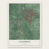 Columbus, Indiana map print, the full design