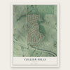 Collier Hills, Georgia map print, the full design