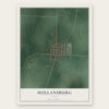Hollansburg, Ohio map print, the full design