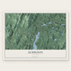 Schroon, New York map print, the full design
