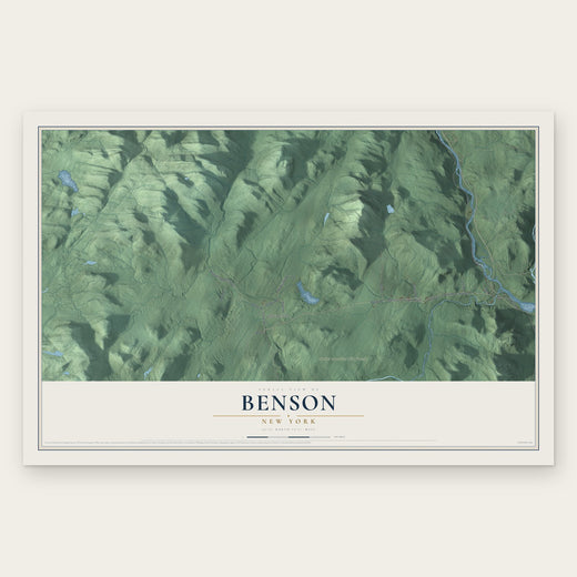 Benson, New York map print, the full design