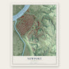 Newport, Kentucky map print, the full design