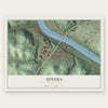 Speers, Pennsylvania map print, the full design