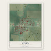 Corn, Oklahoma map print, the full design