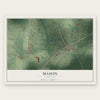 Mason, Tennessee map print, the full design