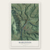 Marlinton, West Virginia map print, the full design