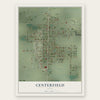 Centerfield, Utah map print, the full design