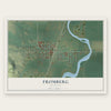 Fromberg, Montana map print, the full design
