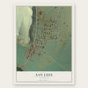 San Luis, Colorado map print, the full design