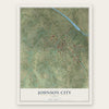 Johnson City, Texas map print, the full design