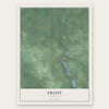 Frost, Michigan map print, the full design