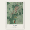 Mays, Georgia map print, the full design