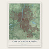 Grand Rapids, Michigan map print, the full design