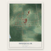 Shuqualak, Mississippi map print, the full design