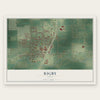 Rigby, Idaho map print, the full design